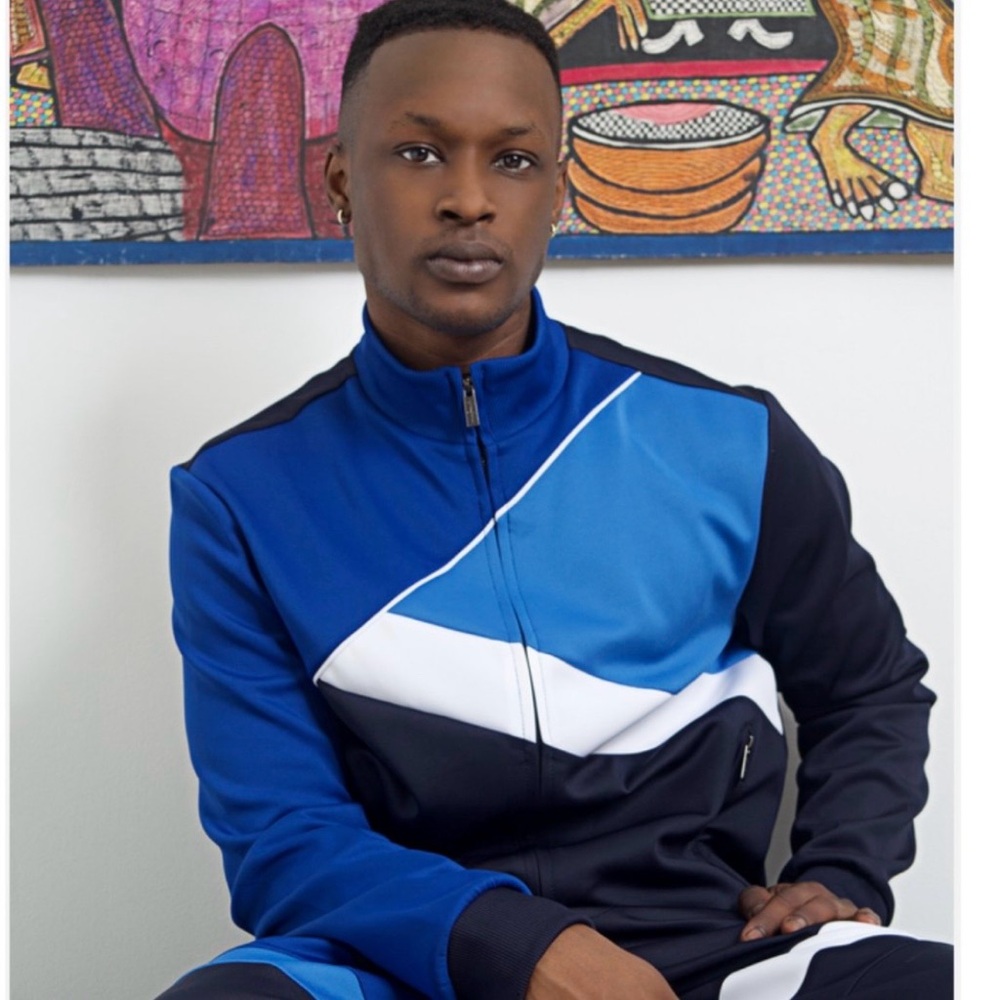Sean John Blue and Black Track Jacket